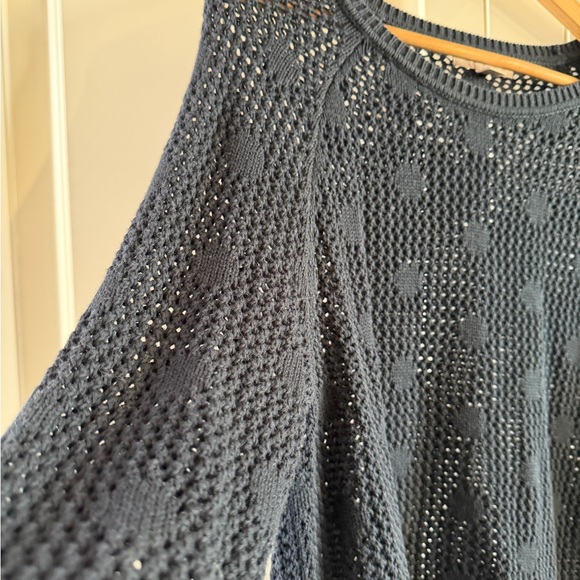 Banana Republic Medium Navy Textured Knit Sweater - Picture 3 of 5